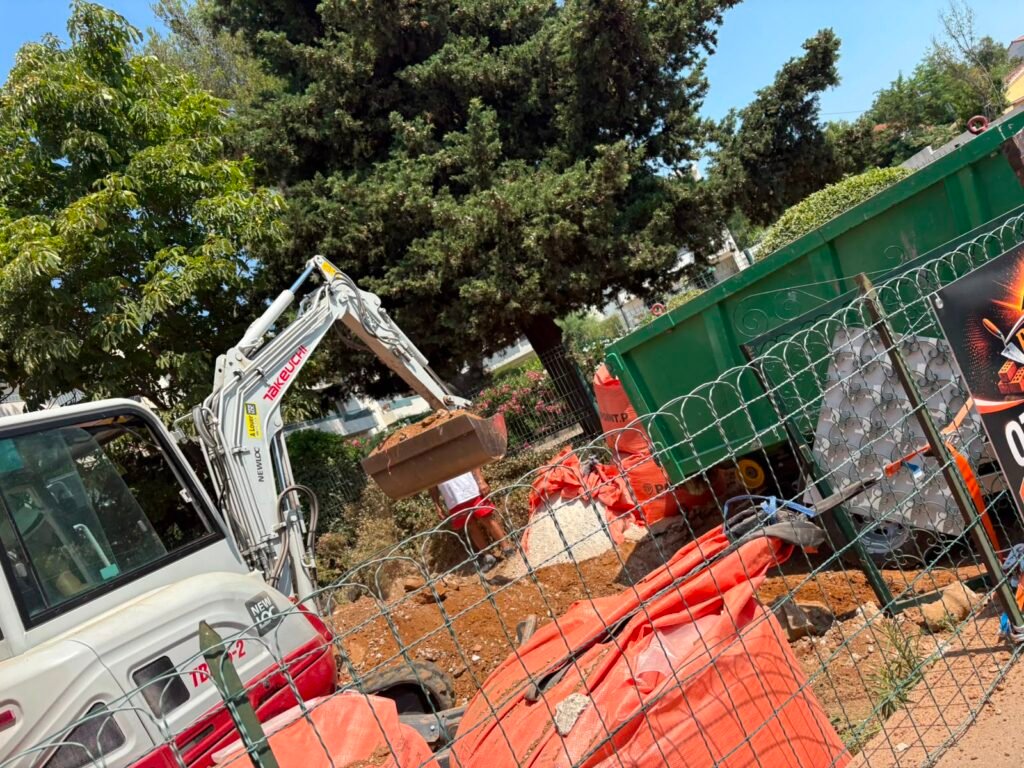 Benne de chantier terrassement