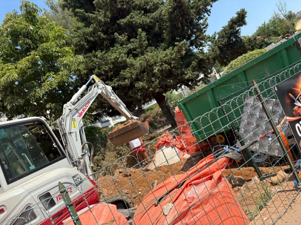 Benne de chantier terrassement